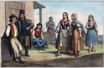 Ungarsk bonde i det 19. århundrede - gravering fra "" Skikke og traditioner for alle folk i universet. Det vil sige historien om regeringen, lovene, militsen, om alle nationers religion fra de fjerneste tider til i dag "1856 af Unknown artist