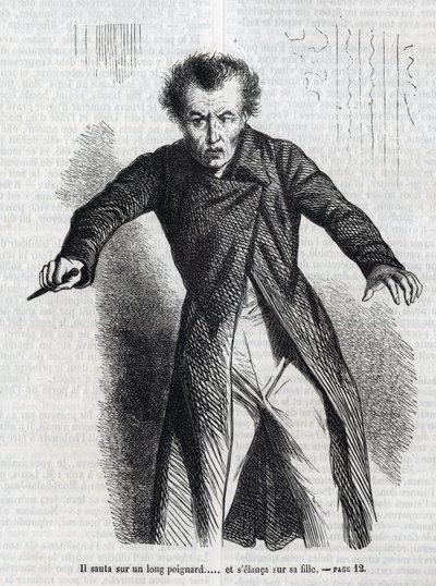 Illustration af "Vendetta", roman af Honore de Balzac (1799-1850). af Unknown artist