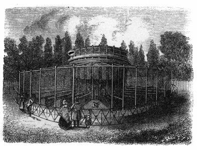 Jardin des Plantes i Paris i 1861: fasanderi. af Unknown artist