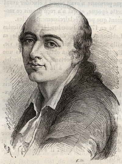 Jean-Claude Delametherie (Jean Claude la metherie) (1743-1817) fransk naturforsker, mineralog og palæontolg. af Unknown artist