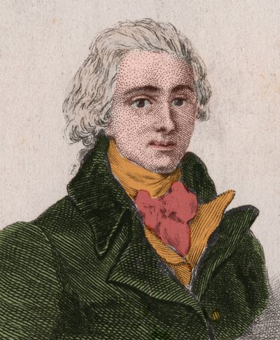 Jean-Pierre-Claris (Jean Pierre Claris) de Florian (1755-1794), dramatiker, romanforfatter, digter, fransk fabulist (1755-1794). Stik fra 1876. af Unknown artist