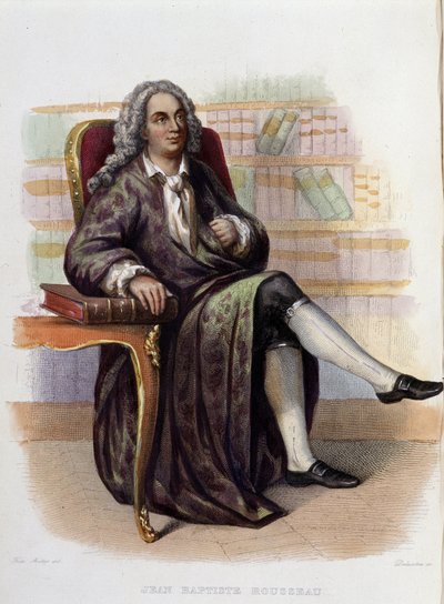 Jean Baptiste (Jean-Baptiste) Rousseau (1670-1741), fransk digter - i "" Den franske Plutarch", red. Mennechet af Unknown artist