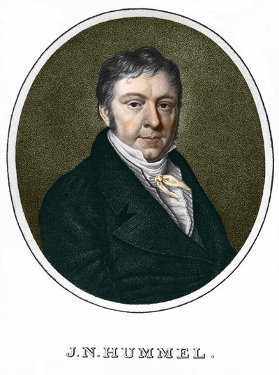 Jean Nepomucene (Jean-Nepomucene) Hummel (Johann Nepomuk Hummel) (1778-1837). østrigsk pianist og komponist af Unknown artist