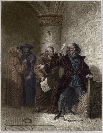 Hieronymus af Prag nægter at afsværge - Hieronymus af Prag (1379-1416) kirkereformator, nægter at fortryde - Indgravering i "" Populære faster eller historien om folkets heroiske handlinger og deres indflydelse på videnskab, kunst, industri og landbrug" af af Unknown artist