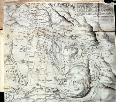Jerusalem - i "" Levantens rejse foretaget på kongens befaling i år 1621", redigeret i 1629 af Unknown artist