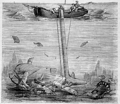 Jobard Underwater Explorer - i "" Videnskabens vidundere", af Louis Figuier af Unknown artist