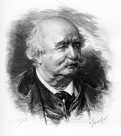 Jules Sandeau (1811-1883), fransk forfatter, romanforfatter og dramatiker. af Unknown artist