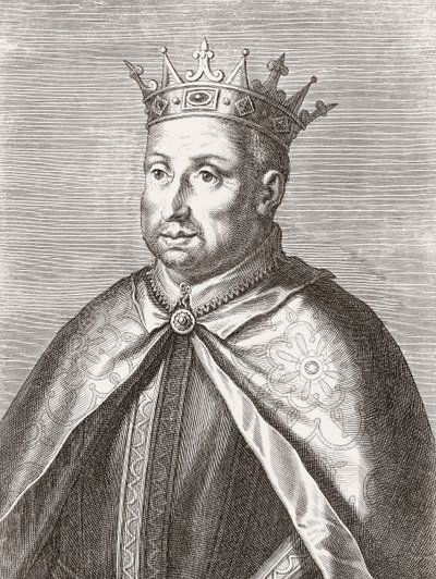 Kong Afonso II af Portugal. Portræt. af Unknown artist