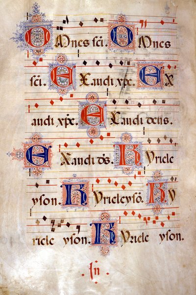 Kyrie fra koret i Crescenzago, slutningen af det 15. århundrede. Bibioteca di Sant