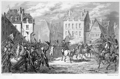 Nationalgarden i Varennes (22. juni 1791) - i "Fasttes de Gardes Nationales de France" af Unknown artist