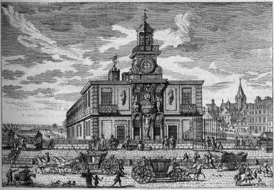 La Samaritaine, vandpumpe placeret på broen Ny gravering af det 17. århundrede. Indgravering i "" Nature. Journal of science og dets anvendelser til kunst og industri. af Unknown artist