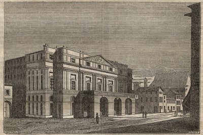La Scala i Milano - Udsigt over teatret i La Scala i Milano, Italien - (Teatro alla Scala Milano) - 1837 af Unknown artist