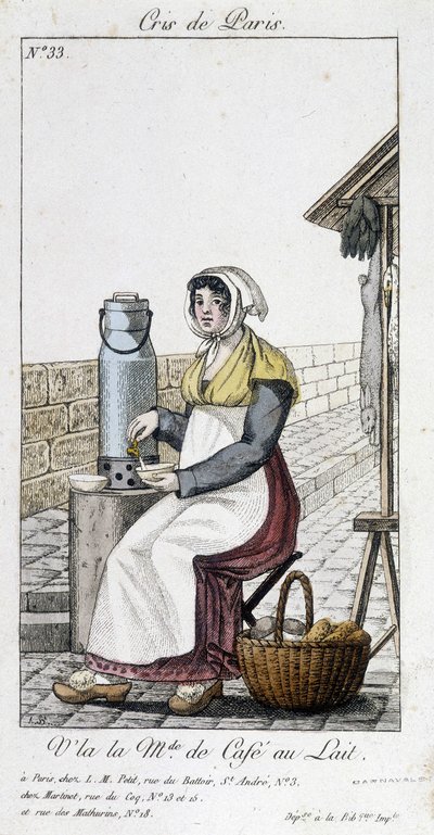 Mælkekaffehandleren - i "" Cris de Paris"" af Unknown artist