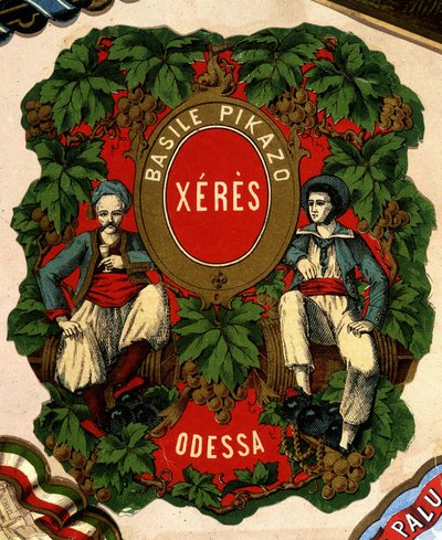 Etiket af "" Basile Pikazo - Jerez - Odessa", sd. 19. århundrede. af Unknown artist