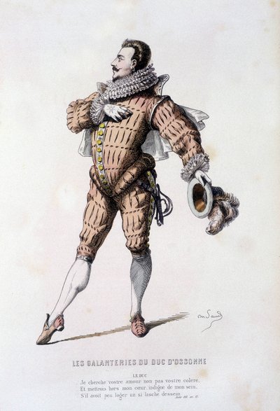 Hertugen i "" hertugen af ​​Ossonnes galanterier "" (af Jean de Mairet i 1636), i "" Det franske teater i det 16. og 17. århundrede før Moliere" af Edouard Fournier af Unknown artist