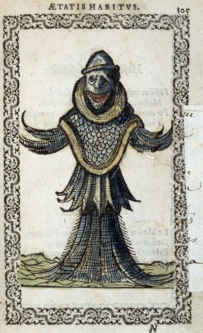 Le monine marin - i "" Habits et effigies"" af Jean Sluperius af Unknown artist