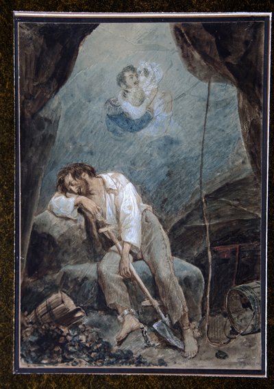 Le rêve de Volkonski (Drøm om Volkonsky) - Serguei Grigorievitch Volkonski (1788-1865), generalmajor for den kejserlige hær i Rusland og Decembrist, blev idømt 20 års fængsel og interneret i 1832 i fæstningen Chita og arbejdede i miner af Unknown artist