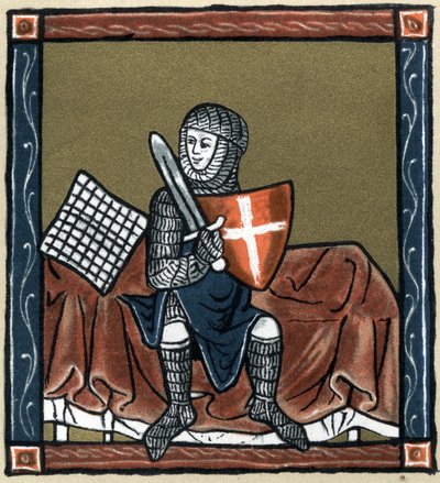 Legend Arthurian: Gauvain-ridderen på den magiske seng. I "History of French Literature" af Hermann Suchier af Unknown artist