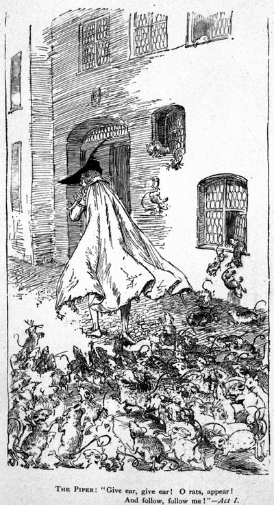 Legenden om "" The Pied Piper of Hamelin "" af Unknown artist