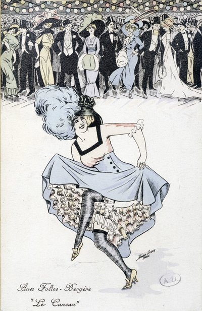 Folies-Bergères: ""Cancan"", n.d. af Unknown artist