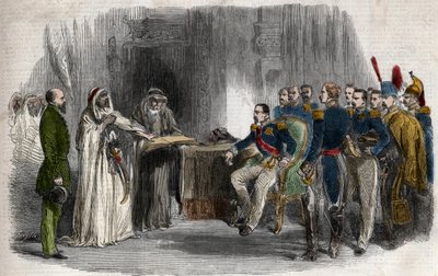 Befrielse af Abd-el-Kader af Napoleon III fra slottet Amboise af Unknown artist