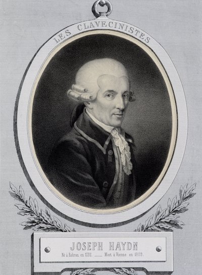 Medaljon-portræt af musikeren Franz Joseph Haydn (1732-1809) af Unknown artist