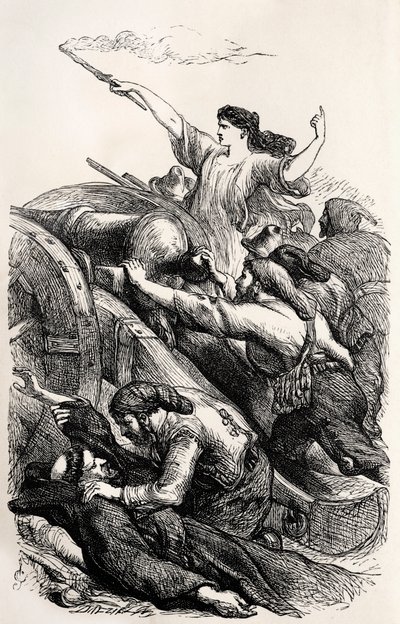 Lord Byron-illustration af en scene fra digtet 