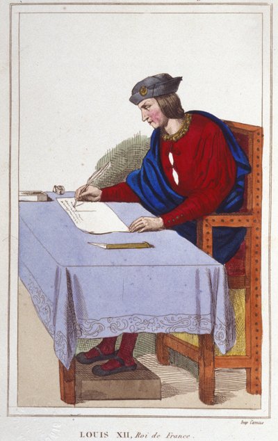 Louis XII (1462 -1515), konge af Frankriggravering af 1830 af Unknown artist