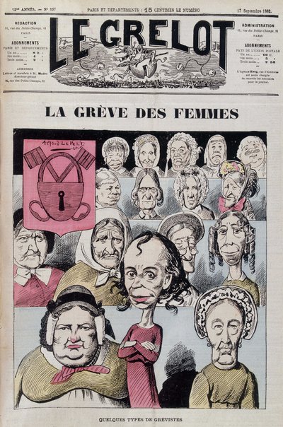 Louise Michel leder en kvindestrejke af Unknown artist