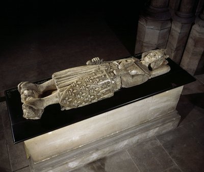 Liggende i marmor af Charles I af Anjou eller Charles of Sicilien (1227-1285), konge af Napoli og Sicilien. Basilikaen Saint Denis. af Unknown artist