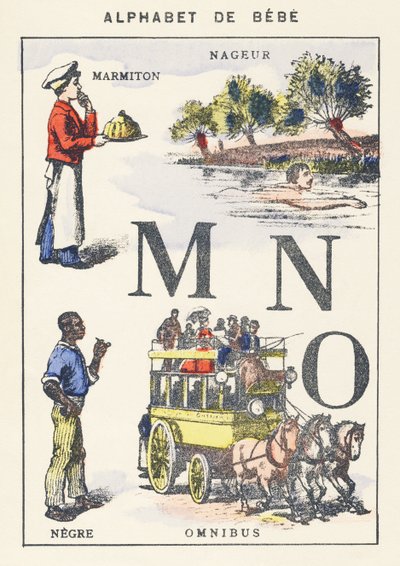 M N W: gryde, svømmer, negre, omnibus af Unknown artist