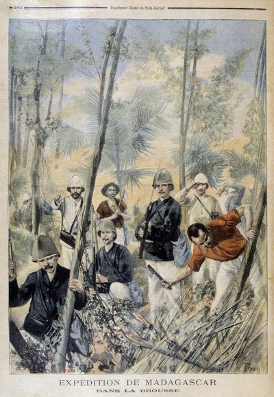 Madagaskar ekspedition: i bushen - i "" Le Petit Journal", august 1895 af Unknown artist