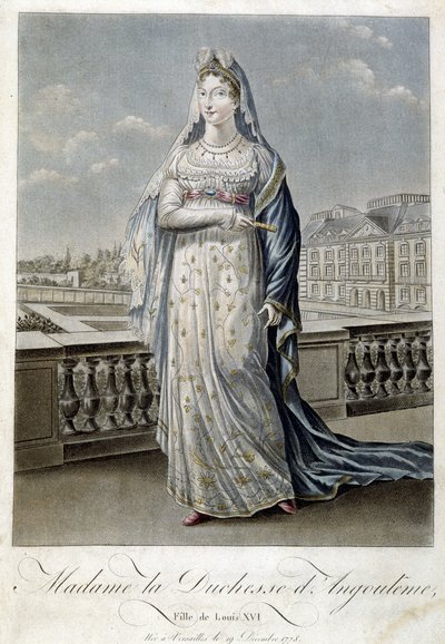 Madame hertuginden af Angouleme (Marie Therese eller Madame Royale af Unknown artist