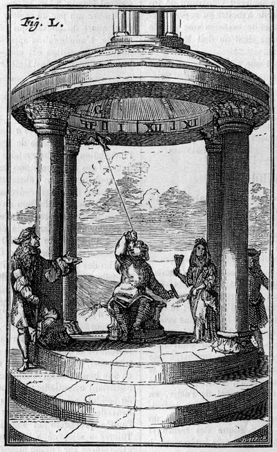 Magnetisk ur, efter Dalence (1687). Indgravering i "" Nature: gennemgang af videnskaberne og deres anvendelser til kunst og industri "" af 7. september 1895. af Unknown artist