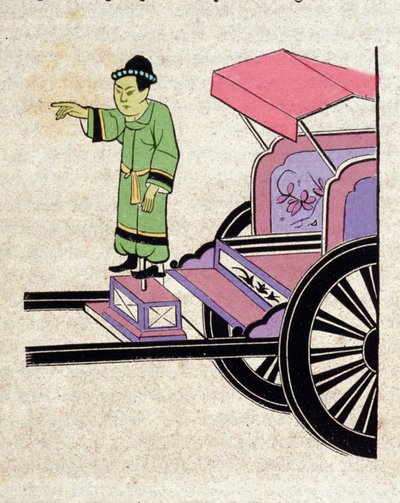 Magnetisk tank: kompassål opfundet af kineserne med en mobil statue, der altid viser syd, styret af en kærlig bar. af Unknown artist
