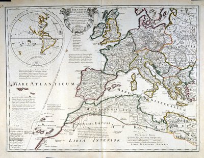 Kort over Europa. Begyndelsen af det 17. århundrede. af Unknown artist