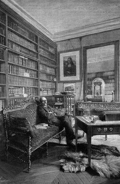 Marcellin Berthelot (1827-1907), fransk kemiker, i sin praksis. Gravering i "" Natur: gennemgang af videnskaberne og deres anvendelser til kunst og industri"" af 31. marts af Unknown artist