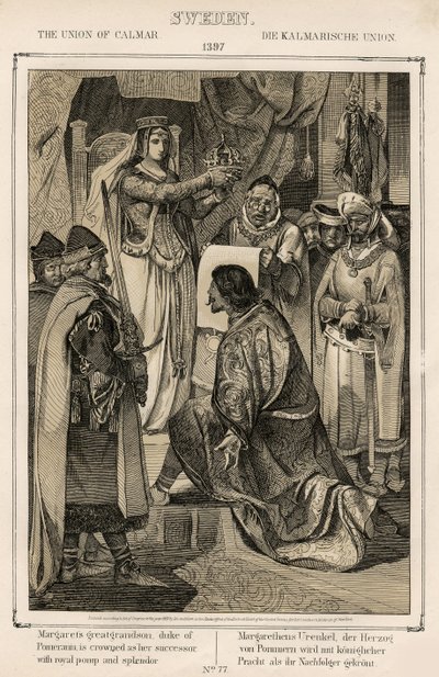 Margaret 1 af Danmark, Norge og Sverige (1353-1412) - Union of Kalmar (Calmar) 1397 - Union of Kalmar af Anonymous af Unknown artist