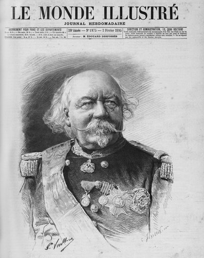 Marskal Canrobert (1809 - 1895). Meddelte hans død den 24. januar af Unknown artist