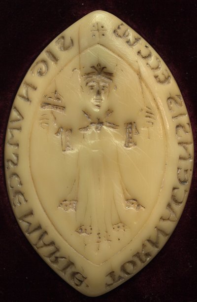 Matrix af segl af kapitlet i Tournai. Brugt siden 1100-tallet. Med billedet af den merovingerske konge Chilpéric (elfenben( af Unknown artist