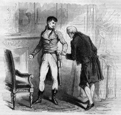 Møde mellem den italienske komponist Niccolo Vito Piccinni (1728-1800) og den første konsul Bonaparte (Napoleon 1. af Unknown artist