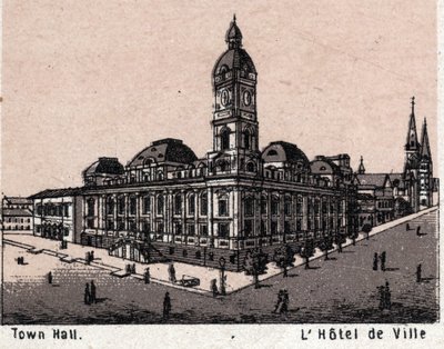 Melbourne, Australien: udsigt over rådhuset. i "" Verden illustrerer 168 visninger"" Udateret (slutningen af det 19. århundrede) af Unknown artist