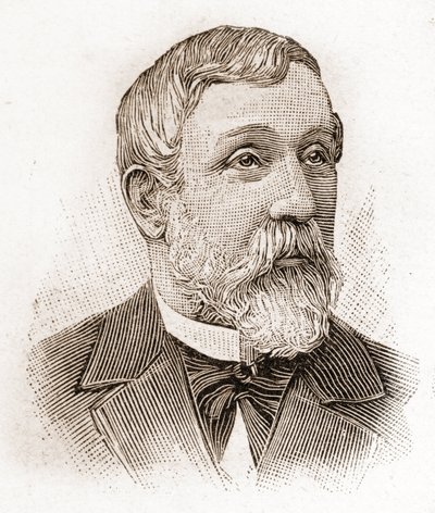 Medlemmer af Academie Francaise i 1895: portræt af Alfred Mezieres (1826-1915), litteraturhistoriker, fransk politiker og essayist. af Unknown artist