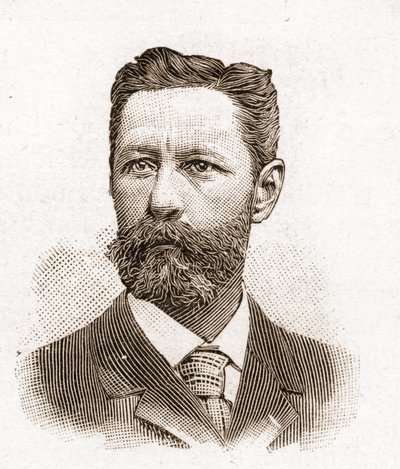 Medlemmer af Academy Francaise i 1895: portræt af Eugene-Melchior (Eugene Melchior) de Vogue (1848-1910), fransk forfatter. af Unknown artist