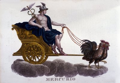 Merkur. 1800-tals gravering. af Unknown artist