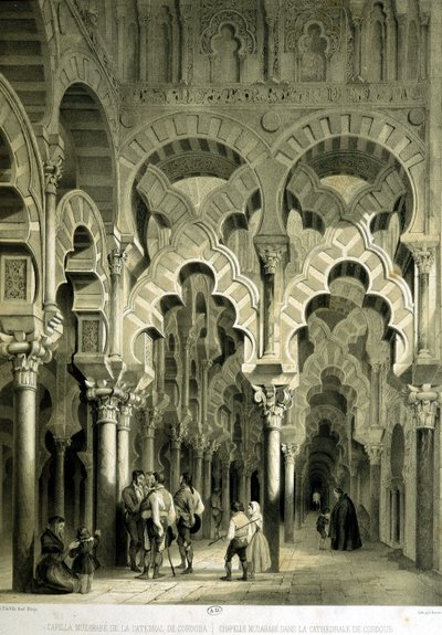 Mozarabisk kapel i katedralen i Cordoba (gammel moské) - i "" Kunstneriske og monumentale Spanien med berømte steder og monumenter i Spanien"" af Don Genaro Perez de Villa af Unknown artist