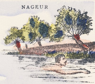 N: svømmer af Unknown artist