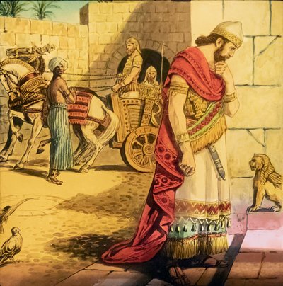 Nebukadnezar II, konge af det ny-babylonske rige. af Unknown artist