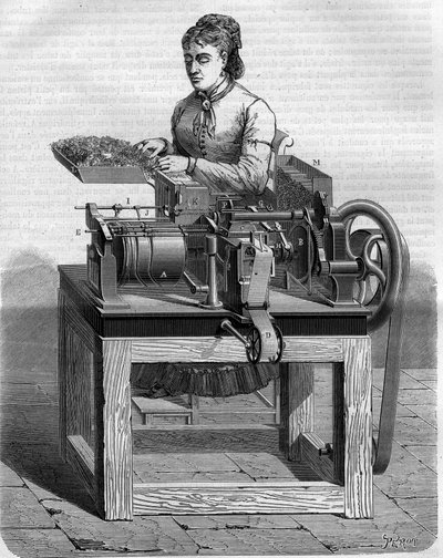 Ny cigaretmaskine på tobaksfabrikken Quai d