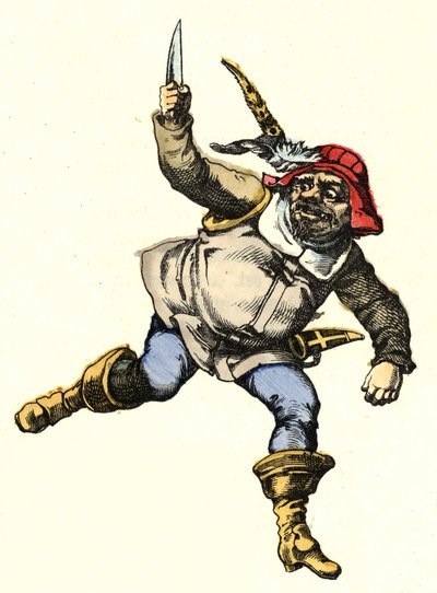 Ogre. Illustration af fortællingen "" Le Pepetit Poucet"" af Charles Perrault af Unknown artist